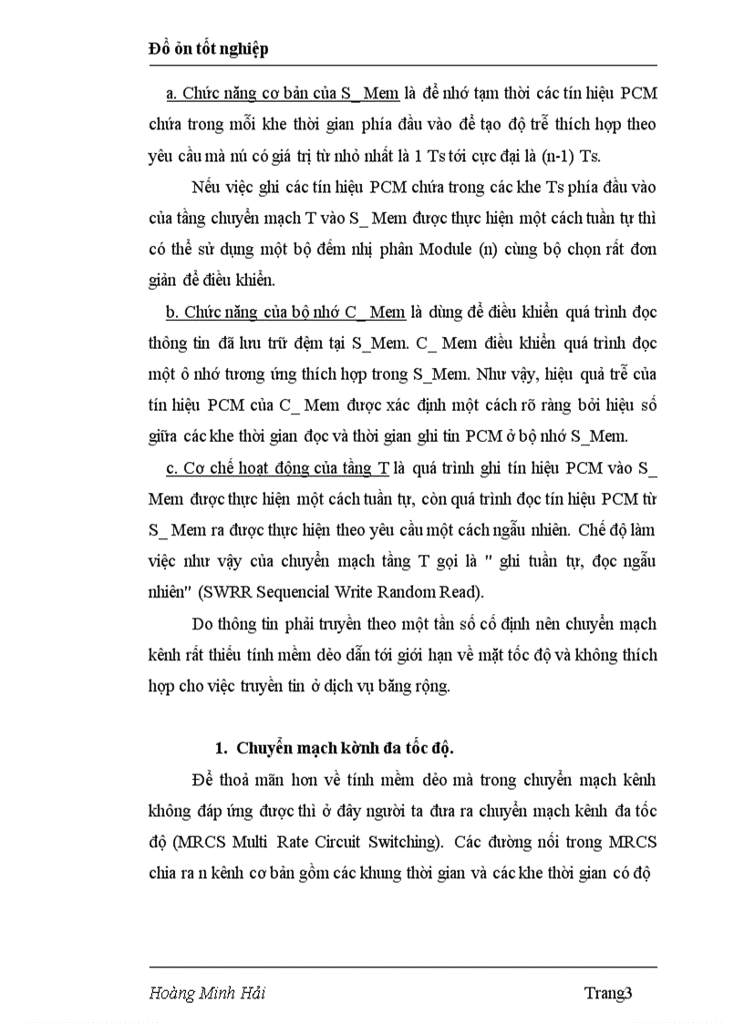 image for page Điện tử viễn thông – Chuyển mạch kênh