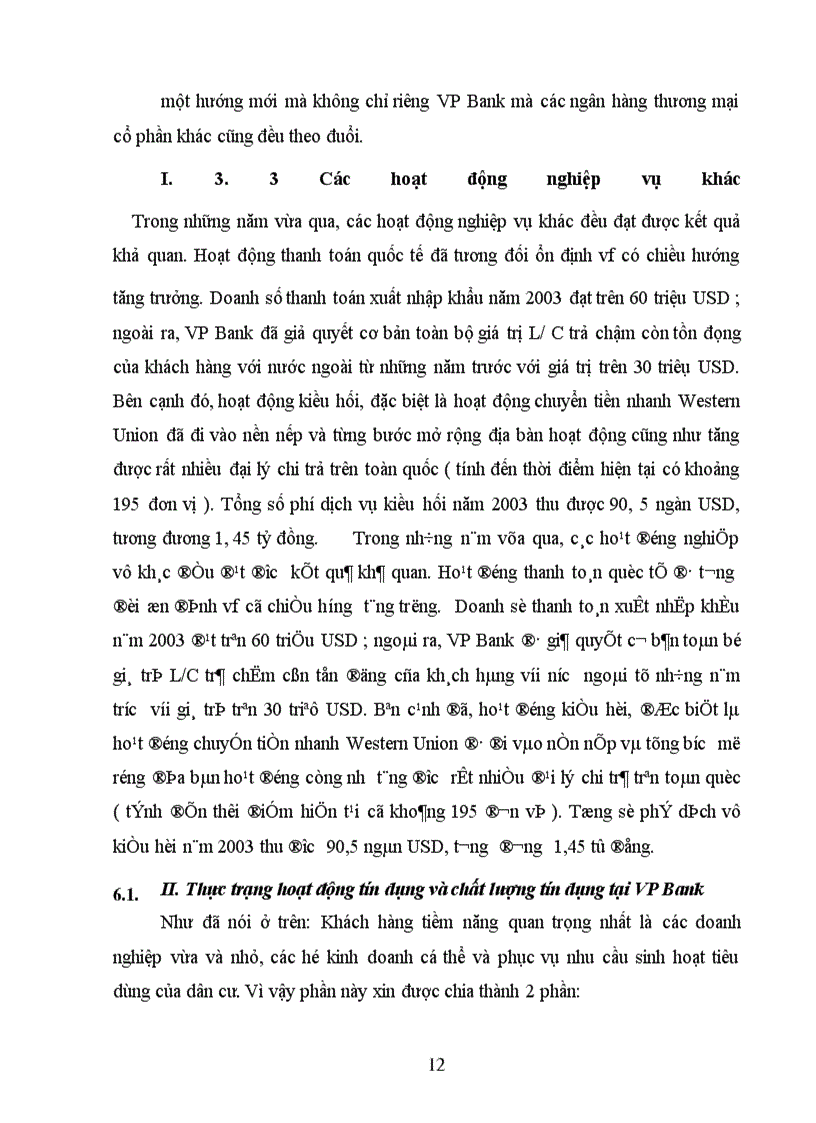 image for page Thực trạng chất lượng tín dụng tại VP Bank