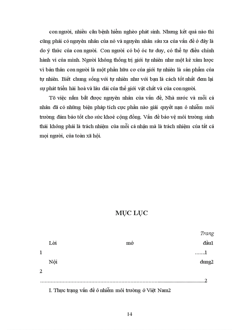 image for page Thực trạng vấn đề ô nhiễm môi trường ở việt nam