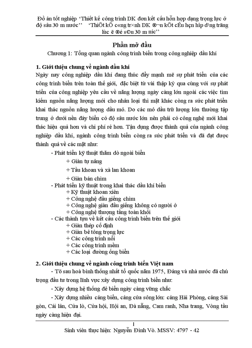 image for page Thiết kế công trình DK đơn kết cấu hỗn hợp dạng trọng lực ở độ sâu 30 m nước