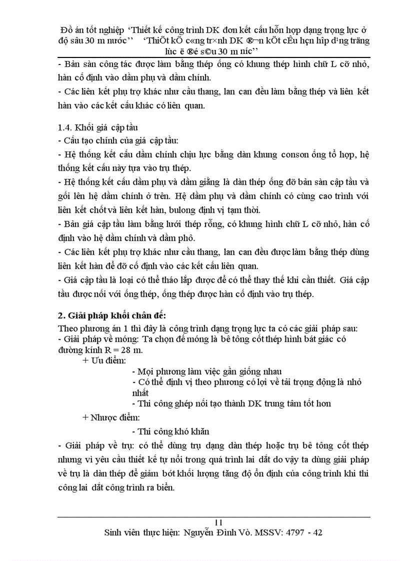image for page Thiết kế công trình DK đơn kết cấu hỗn hợp dạng trọng lực ở độ sâu 30 m nước
