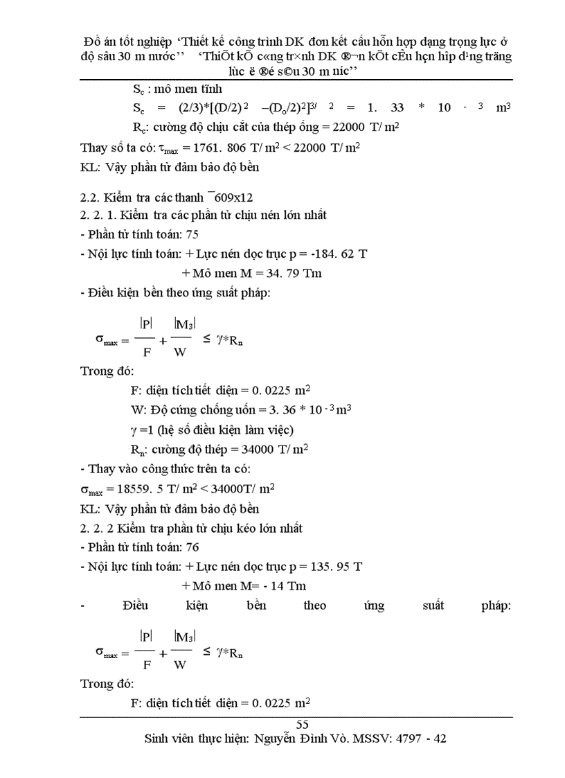image for page Thiết kế công trình DK đơn kết cấu hỗn hợp dạng trọng lực ở độ sâu 30 m nước