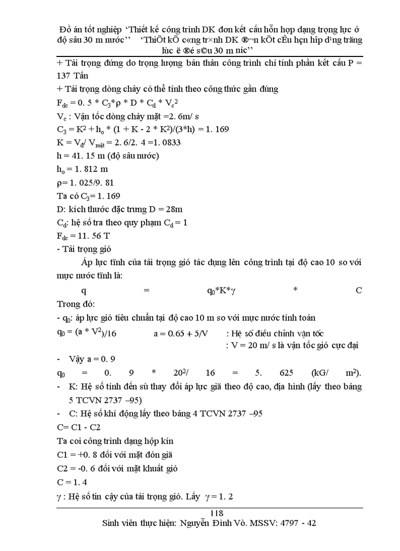 image for page Thiết kế công trình DK đơn kết cấu hỗn hợp dạng trọng lực ở độ sâu 30 m nước