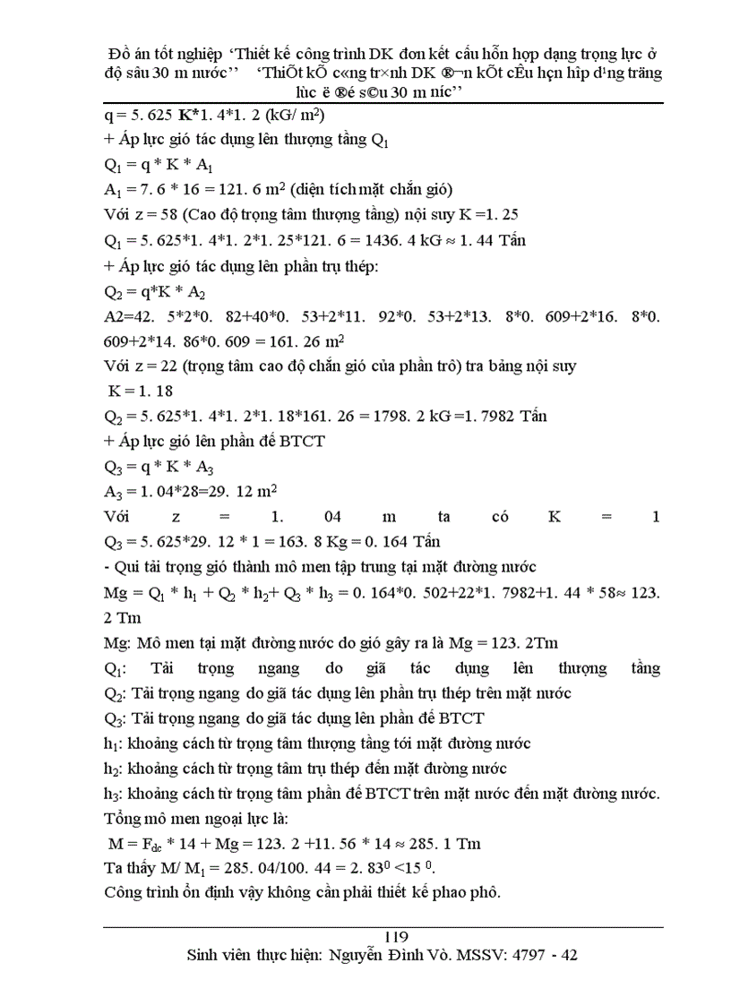 image for page Thiết kế công trình DK đơn kết cấu hỗn hợp dạng trọng lực ở độ sâu 30 m nước