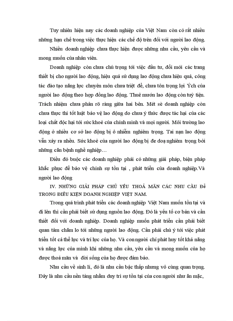 image for page Phân tích tháp nhu cầu của người lao động do Maslow đưa ra và những giải pháp chủ yếu thoả mãn các nhu cầu đó trong điều kiện các doanh nghiệp - Việt Nam hiện nay