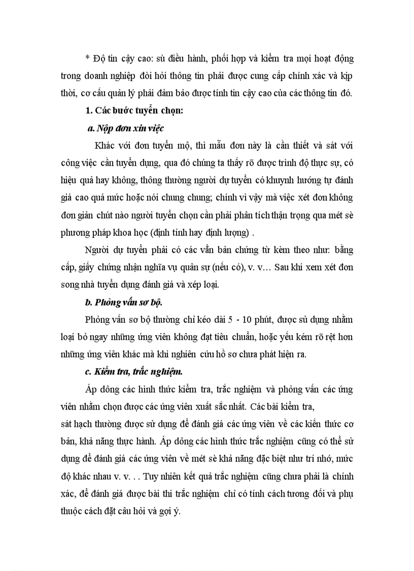 image for page Các bước tuyển chọn và bố trí chặt chẽ nguôn nhân lực trong doanh nghiệp