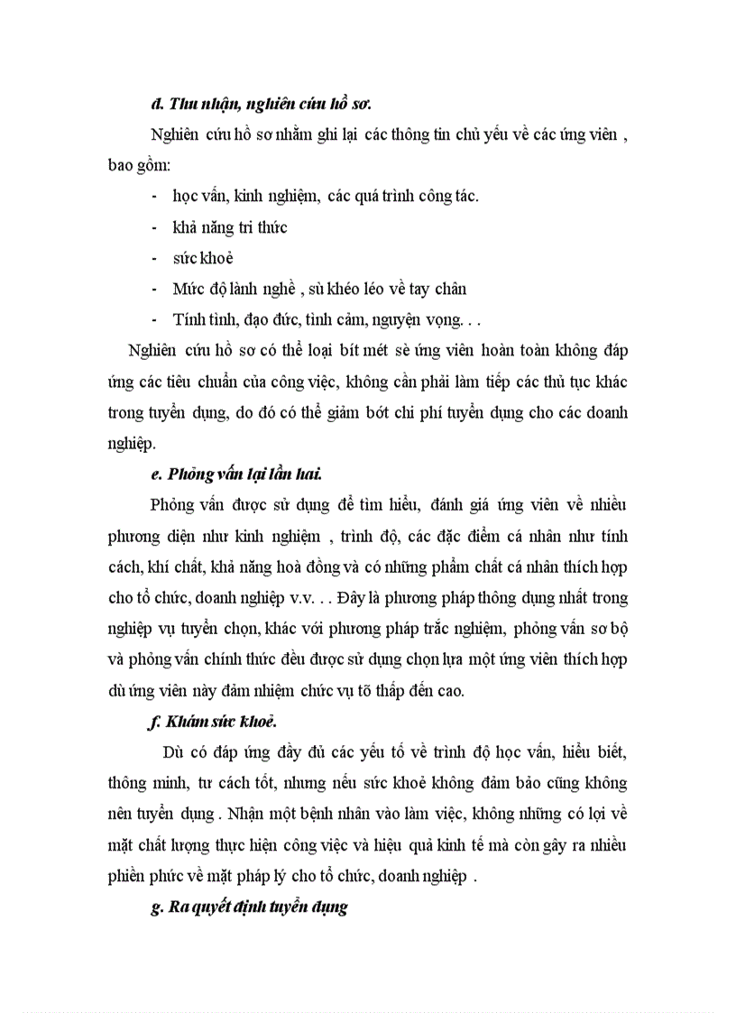 image for page Các bước tuyển chọn và bố trí chặt chẽ nguôn nhân lực trong doanh nghiệp