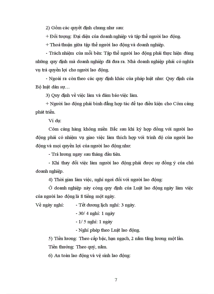 image for page Trình bày một bản thoả ước lao động tại một doanh nghiệp cụ thể