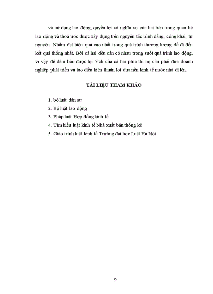 image for page Trình bày một bản thoả ước lao động tại một doanh nghiệp cụ thể