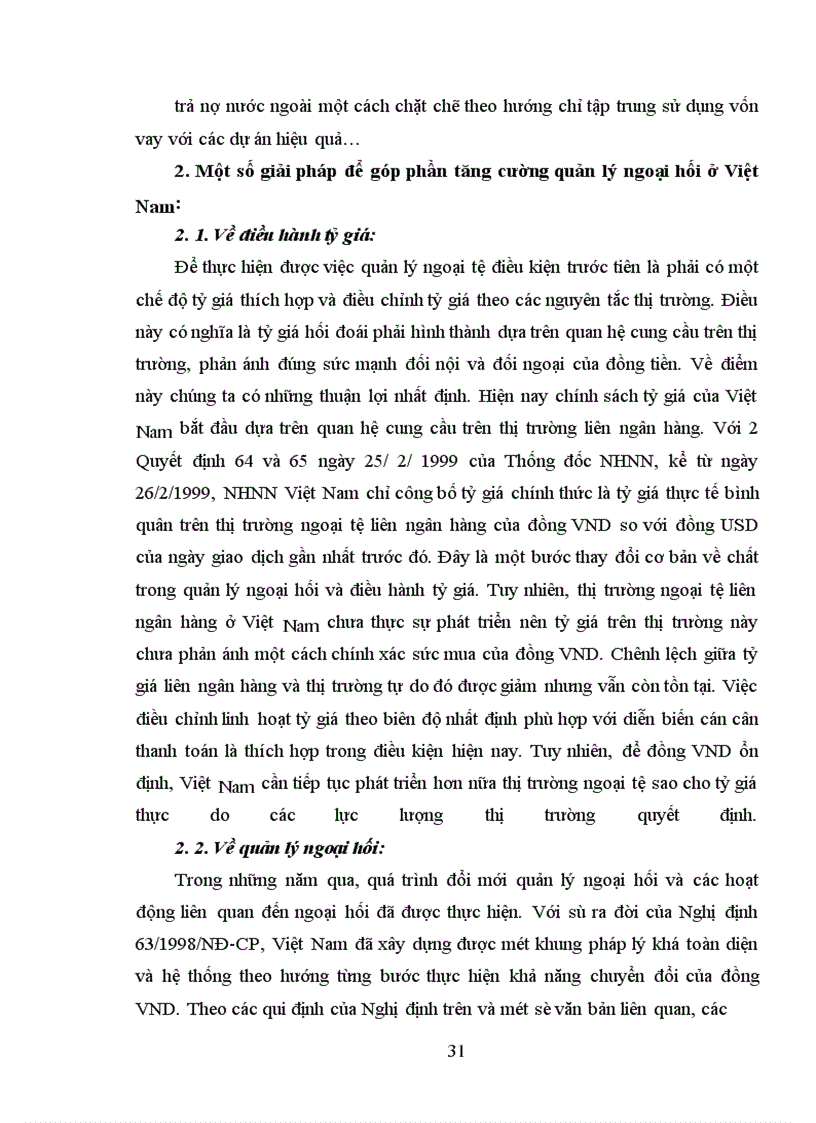 image for page Quản lý ngoại hối ở Việt Nam, thực trạng và một số giải pháp