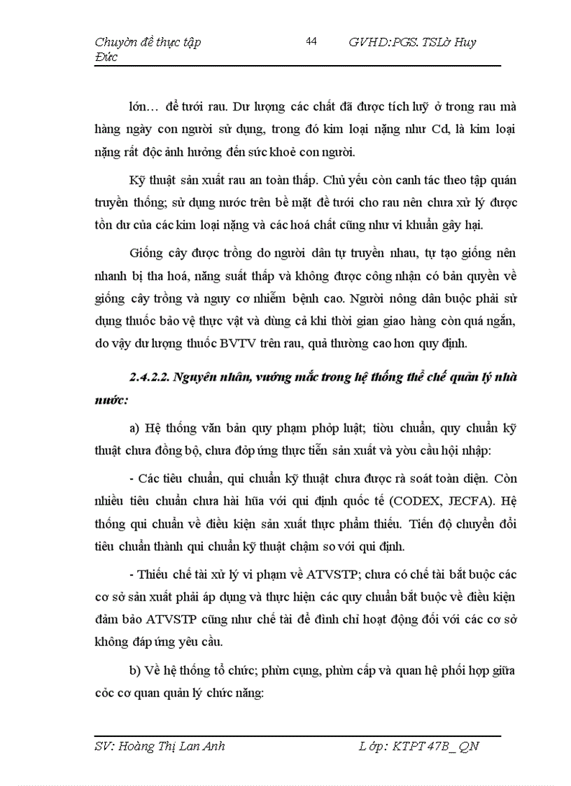 image for page Tăng cường quản lý nhà nước nhằm đảm bảo an toàn, vệ sinh thực phẩm (sản phẩm rau)