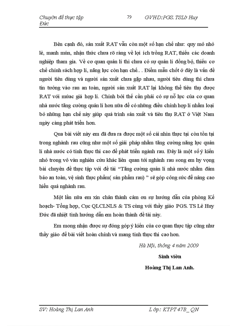 image for page Tăng cường quản lý nhà nước nhằm đảm bảo an toàn, vệ sinh thực phẩm (sản phẩm rau)