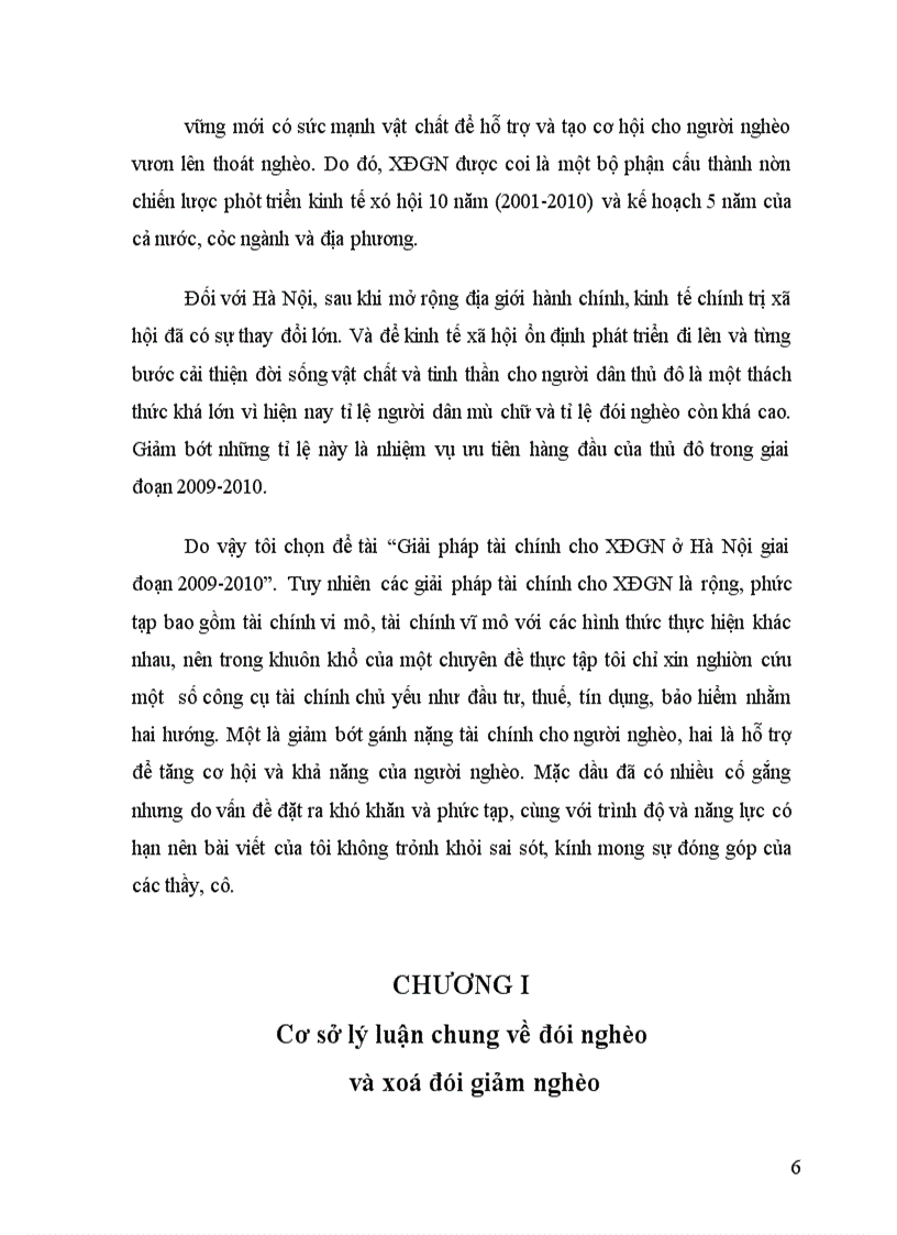 image for page Giải pháp tài chính cho XĐGN ở Hà Nội giai đoạn 2009-2010