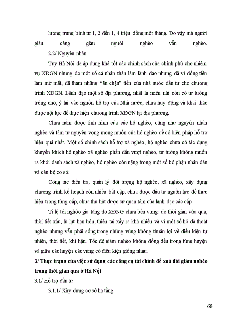 image for page Giải pháp tài chính cho XĐGN ở Hà Nội giai đoạn 2009-2010