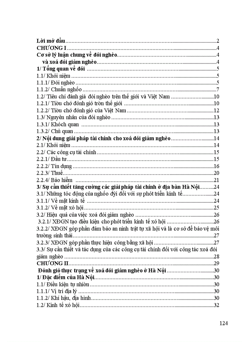 image for page Giải pháp tài chính cho XĐGN ở Hà Nội giai đoạn 2009-2010