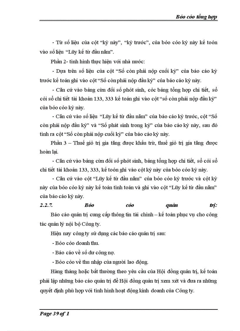 image for page Báo cáo tổng hợp Công ty cổ phần Đông Hưng.