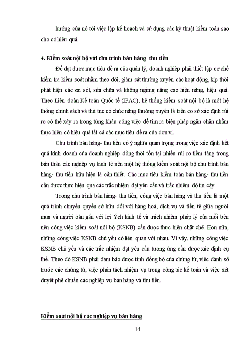 image for page Kiểm toán chu trình bán hàng- thu tiền trong kiểm toán BCTC do Công ty Kiểm toán và Dịch vụ Tin học (AISC) thực hiện
