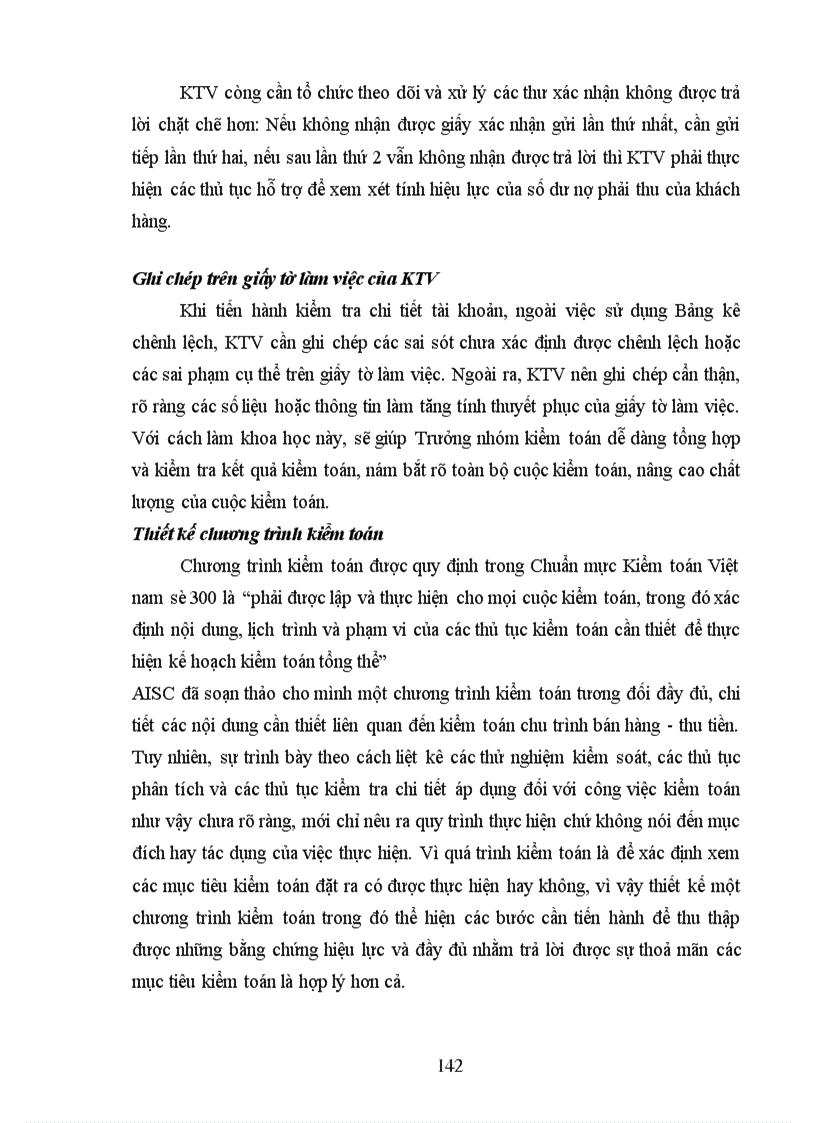 image for page Kiểm toán chu trình bán hàng- thu tiền trong kiểm toán BCTC do Công ty Kiểm toán và Dịch vụ Tin học (AISC) thực hiện