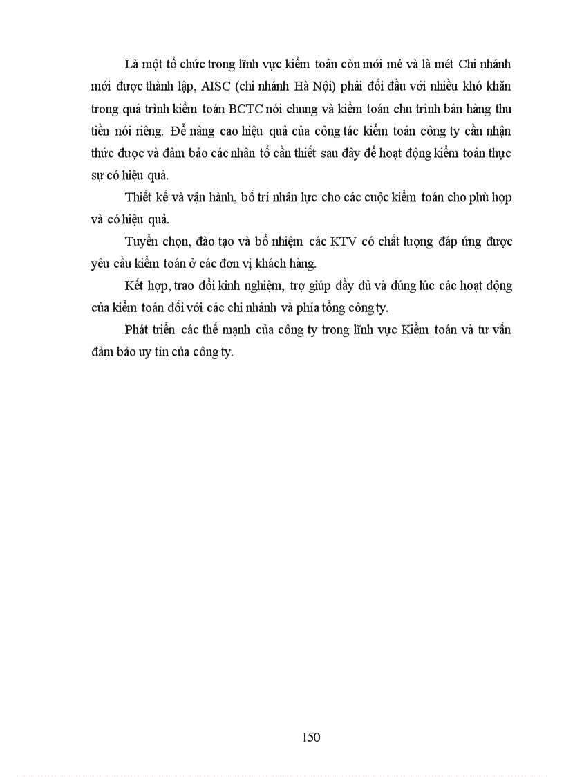 image for page Kiểm toán chu trình bán hàng- thu tiền trong kiểm toán BCTC do Công ty Kiểm toán và Dịch vụ Tin học (AISC) thực hiện