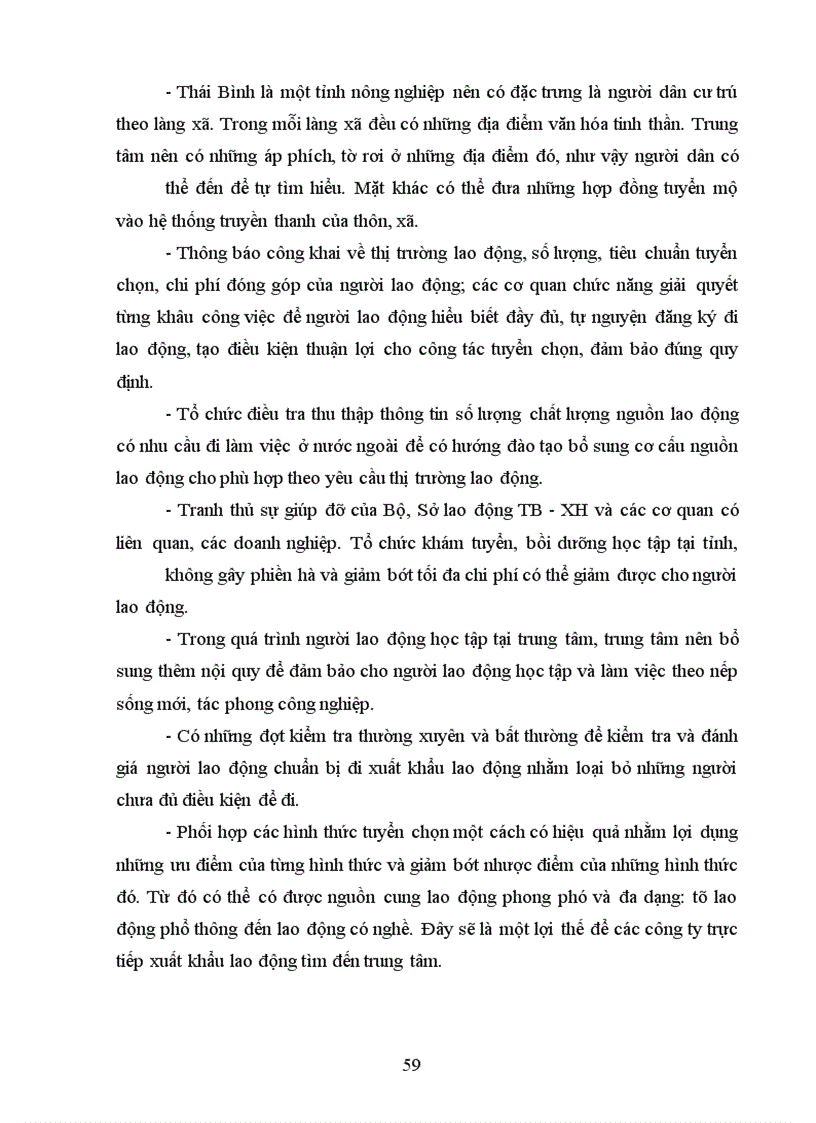 image for page Hoàn thiện công tác quản lý lao động xuất khẩu tại Trung tâm đào tạo - Giới thiệu việc làm Tỉnh Thái Bình