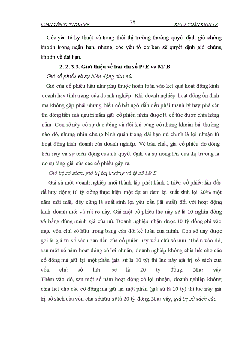 image for page Phân tích động thái giá và tính thanh khoản của một số cổ phiếu trên thị trường chứng khoán VN