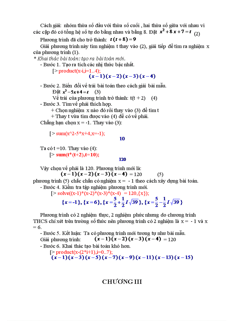 image for page Nghiên cứu sử dụng phần mềm maple 8.0 vào việc giải phương trình, hệ phương trình trong chương trình toán THCS