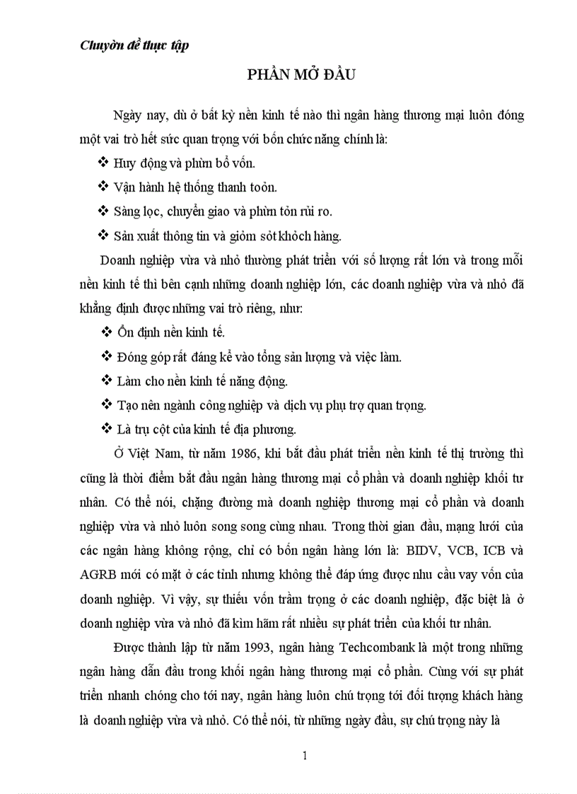 image for page Giải pháp phát triển tín dụng cho các doanh nghiệp vừa và nhỏ tại Techcombank chi nhánh Hoàn Kiếm