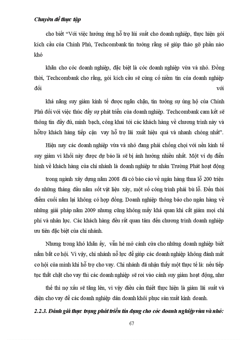 image for page Giải pháp phát triển tín dụng cho các doanh nghiệp vừa và nhỏ tại Techcombank chi nhánh Hoàn Kiếm