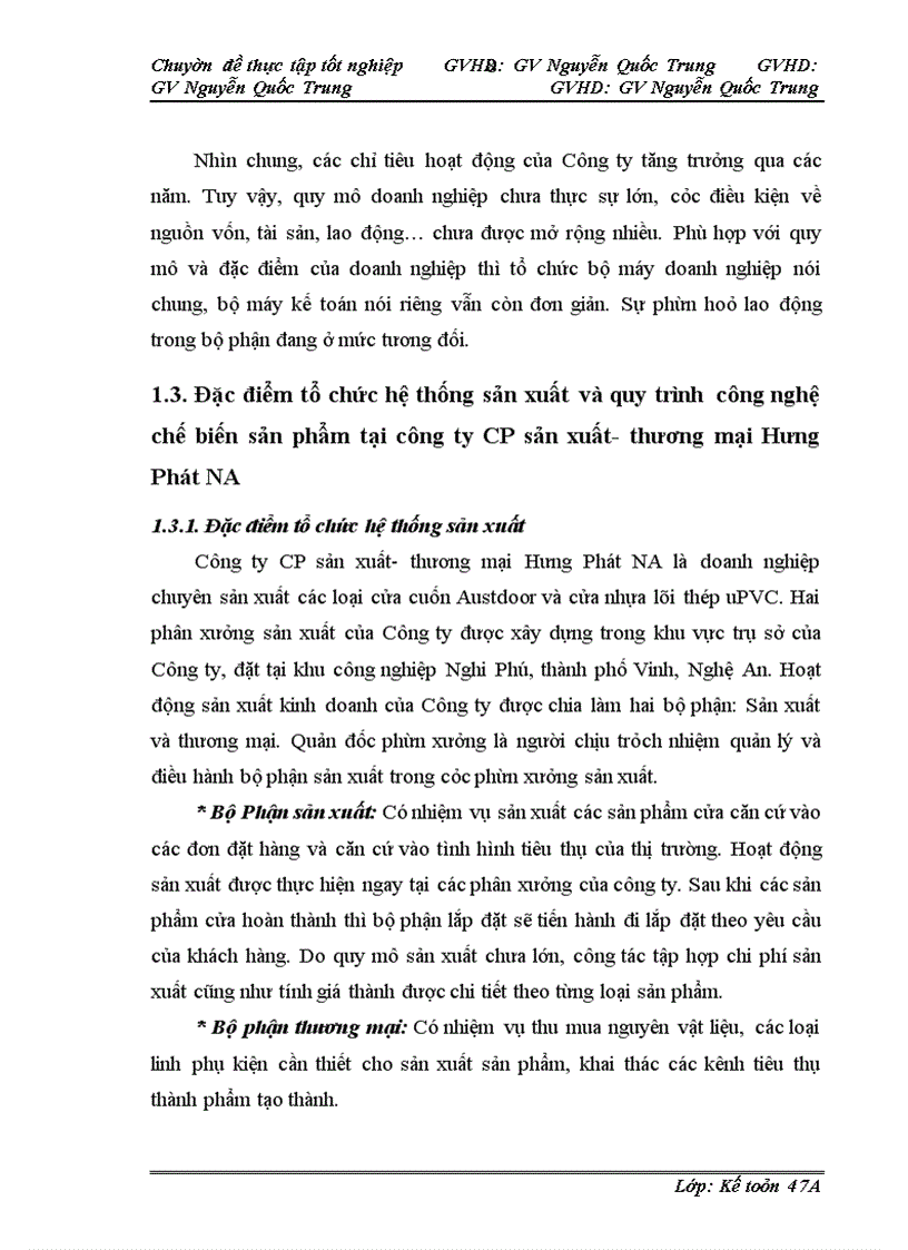 image for page Hoàn thiện kế toán chi phí sản xuất và tính giá thành sản phẩm tại Công ty cổ phần sản xuất- thương mại Hưng Phát Nghệ An