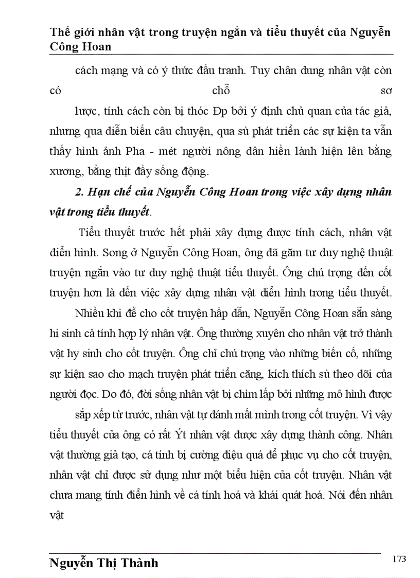 image for page Thế giới nhân vật trong truyện ngắn và tiểu thuyết của Nguyễn Công Hoan