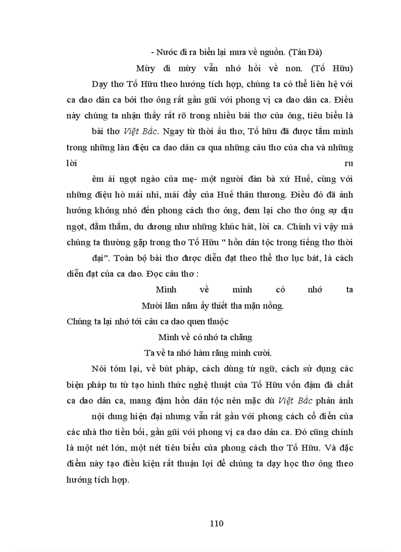 image for page Dạy học thơ Tố Hữu ở nhà trường PTTH theo hướng Tích hợp.