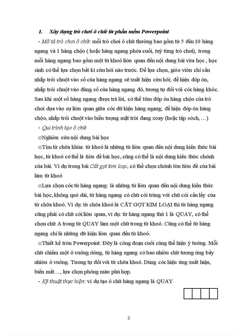 image for page Thiết kế trò chơi ô chữ trong củng cố- luyện tập