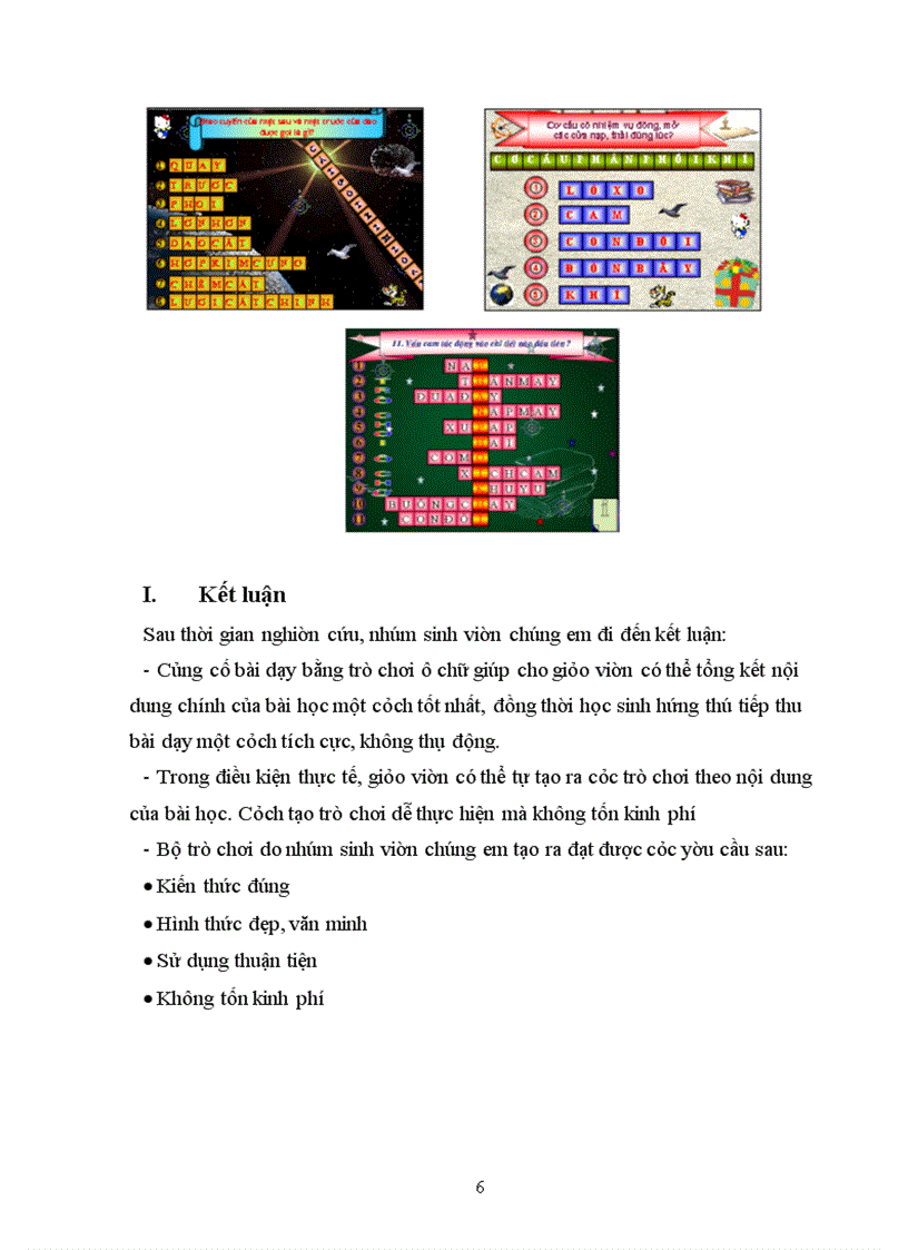 image for page Thiết kế trò chơi ô chữ trong củng cố- luyện tập
