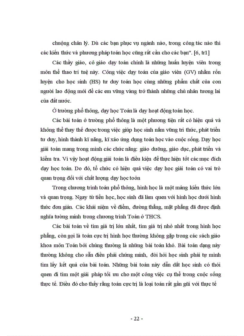 image for page Các bài toán tìm giá trị lớn nhất, giá trị nhỏ nhất trong hình học phẳng I