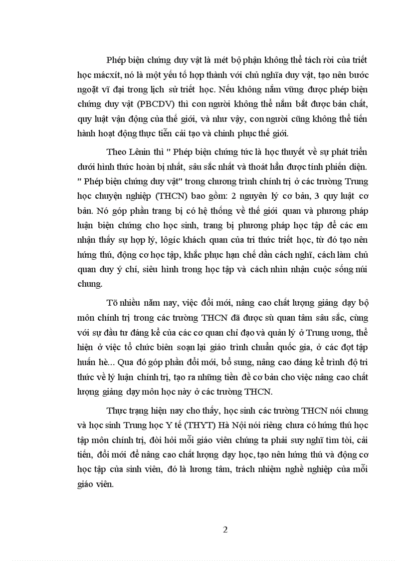 image for page Góp phần nâng cao chất lượng giảng dạy các nguyên lý, các quy luật cơ bản của phép biện chứng duy vật trong chương trình chính trị ở trường THCN