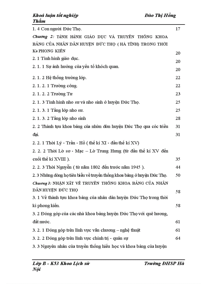 image for page Bước đầu tìm hiểu truyền thống khoa bảng của nhân dân huyện Đức Thọ ( Hà Tĩnh ) thời kì phong kiến