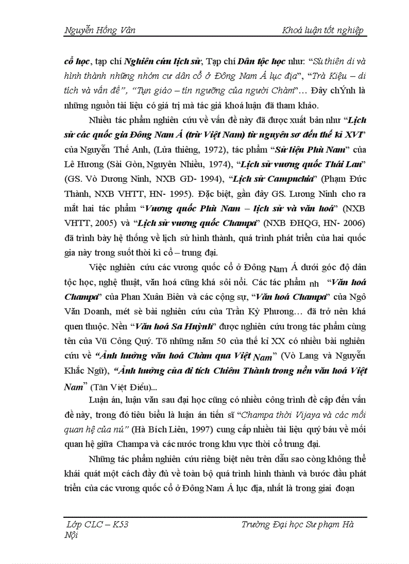 image for page Quá trình hình thành và bước đầu phát triển của một số vương quốc cổ ở Đông Nam á lục địa (thế kỉ I -VII)