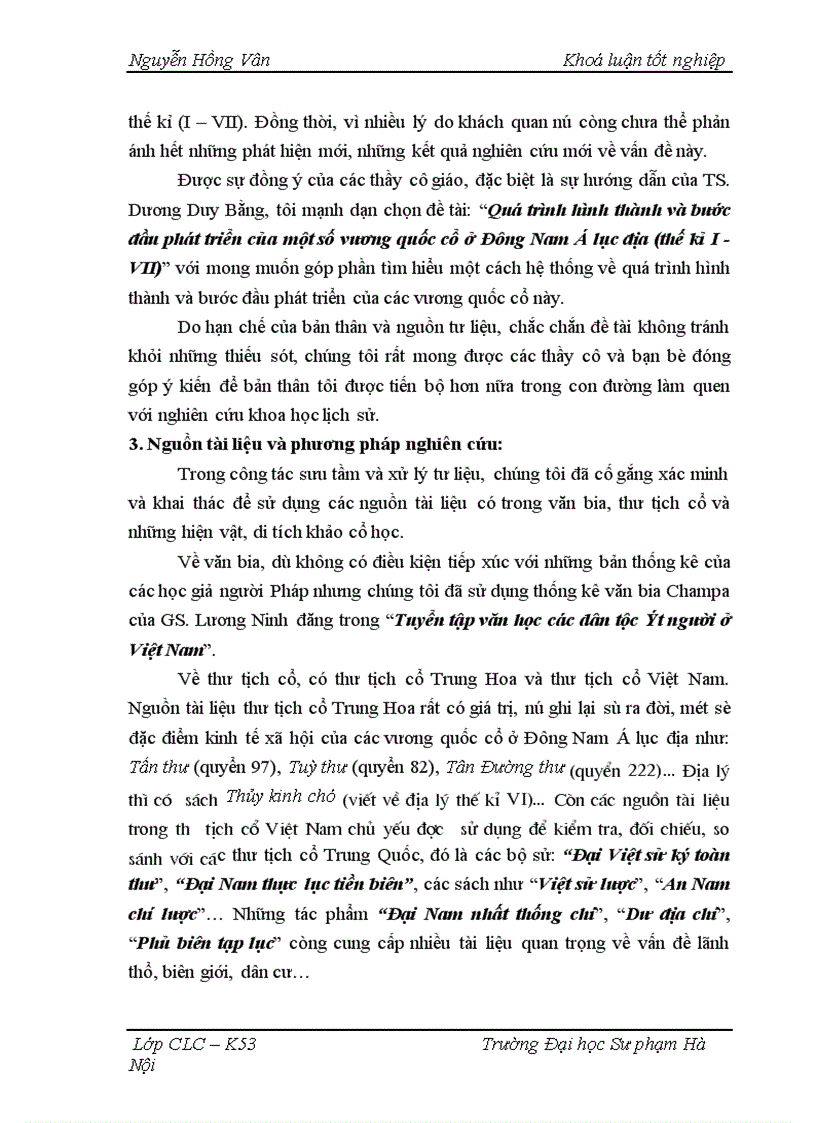 image for page Quá trình hình thành và bước đầu phát triển của một số vương quốc cổ ở Đông Nam á lục địa (thế kỉ I -VII)