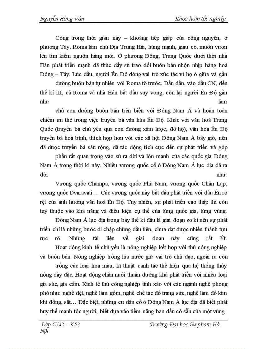image for page Quá trình hình thành và bước đầu phát triển của một số vương quốc cổ ở Đông Nam á lục địa (thế kỉ I -VII)