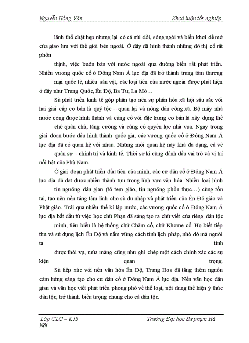 image for page Quá trình hình thành và bước đầu phát triển của một số vương quốc cổ ở Đông Nam á lục địa (thế kỉ I -VII)