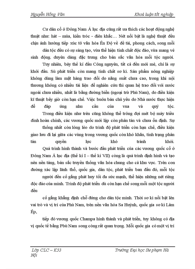 image for page Quá trình hình thành và bước đầu phát triển của một số vương quốc cổ ở Đông Nam á lục địa (thế kỉ I -VII)