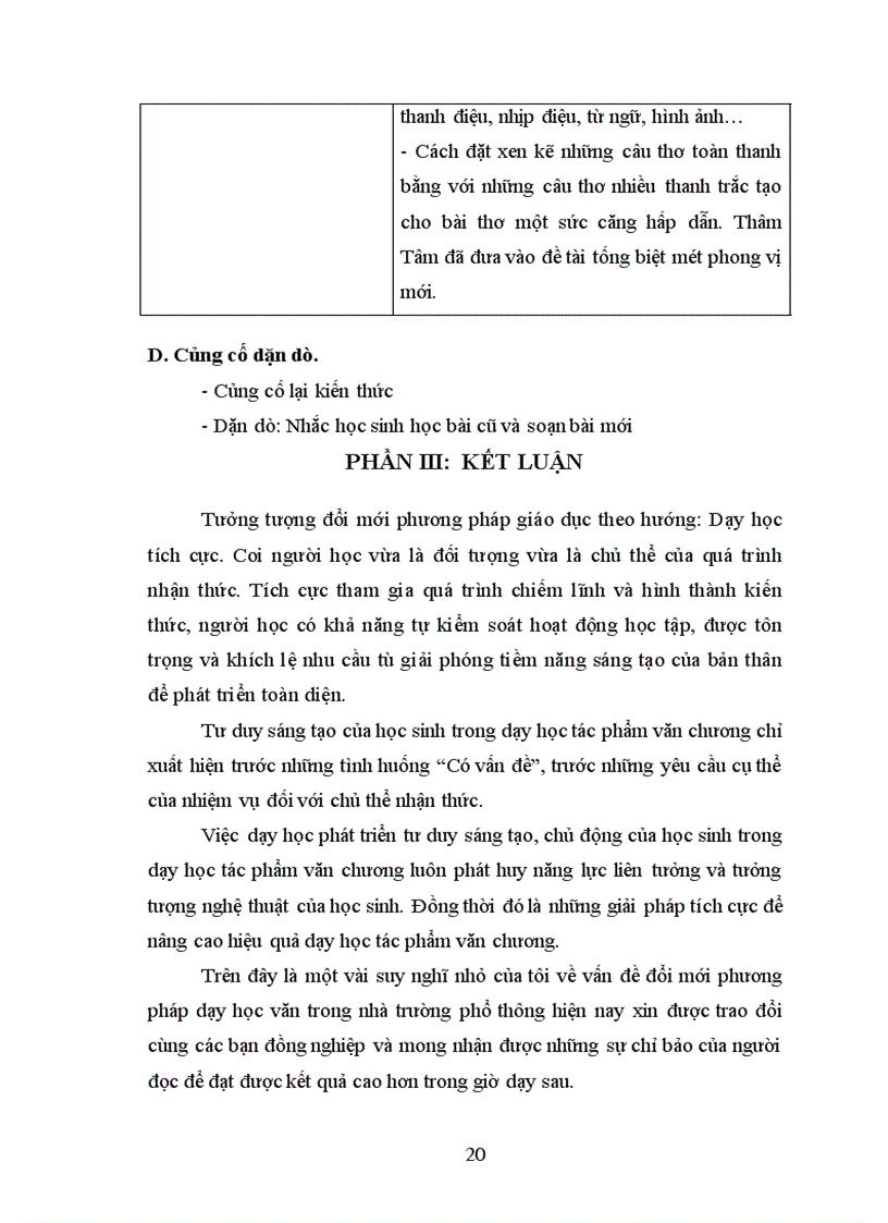 image for page Những biện pháp phát triển tư duy sáng tạo, chủ động của học sinh trong dạy học tác phẩm