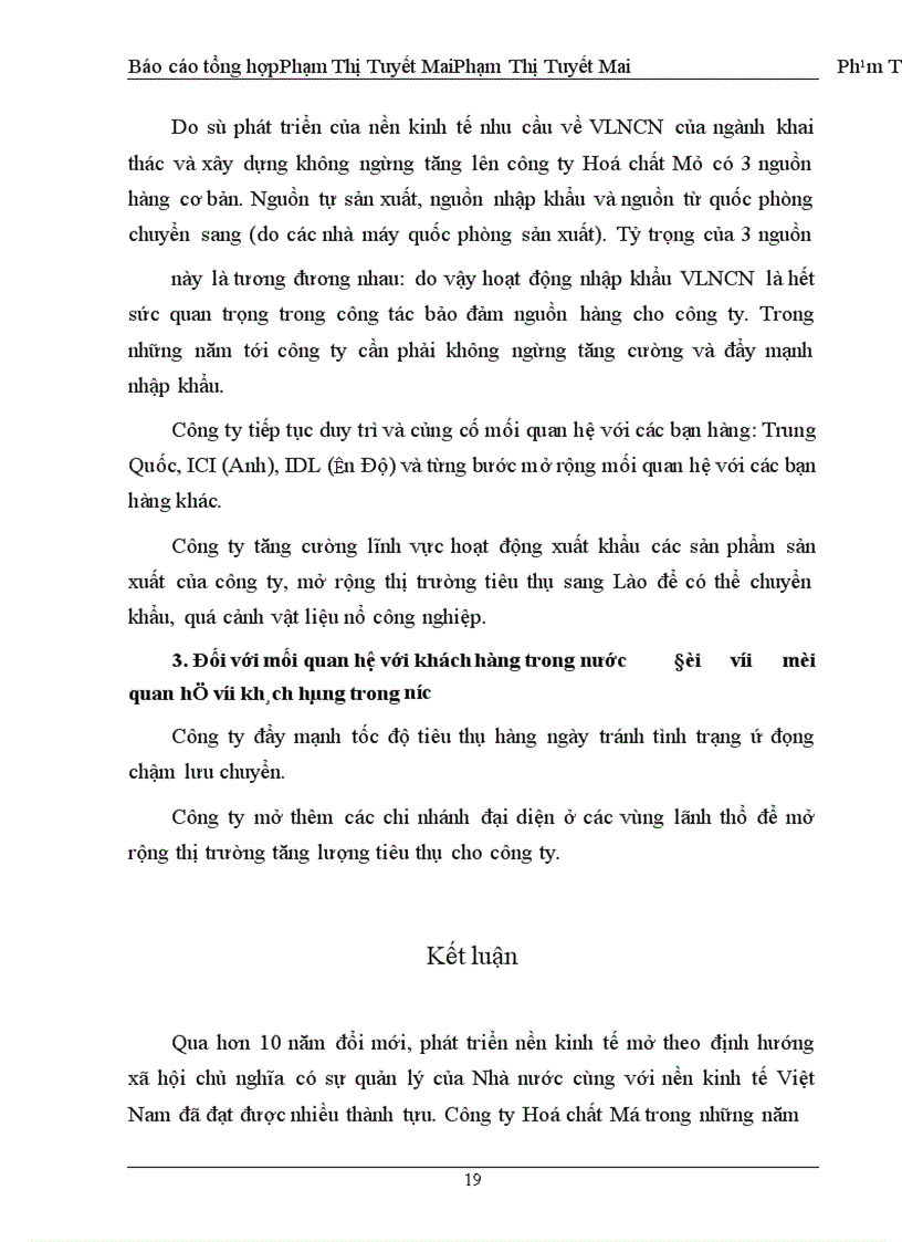 image for page Những thuận lợi và khó khăn có ảnh hưởng đến sản xuất kinh doanh của công ty hoá chất mỏ