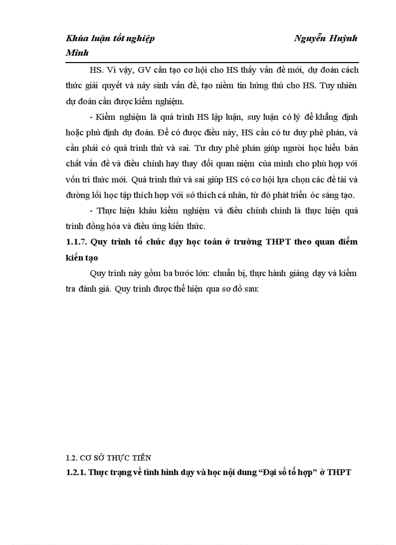 image for page Bước đầu vận dụng lý thuyết kiến tạo vào dạy học giải toán Đại số tổ hợp ở Trung học phổ thông