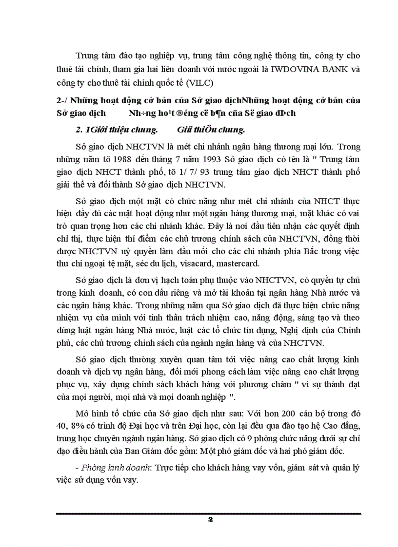 image for page Đánh giá tình hình thực hiện các dịch vụ ngân hàng của Sở giao dịch NHCTVN