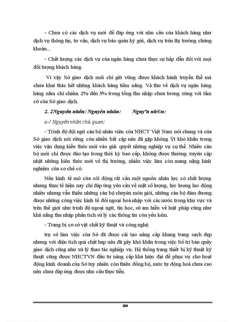 image for page Đánh giá tình hình thực hiện các dịch vụ ngân hàng của Sở giao dịch NHCTVN