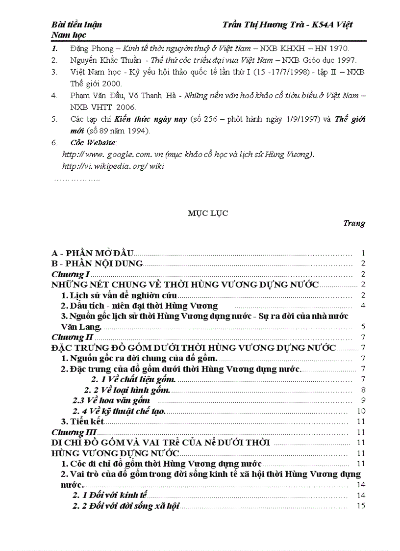 image for page Sự phát triển đồ gốm dưới thời Hùng Vương dựng nước