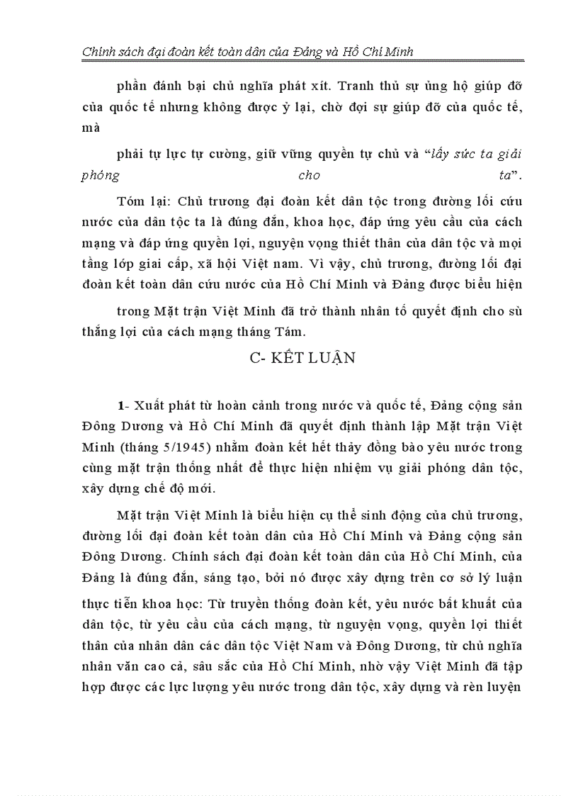 image for page Chính sách đại đoàn kết toàn dân của Đảng và Hồ Chí Minh