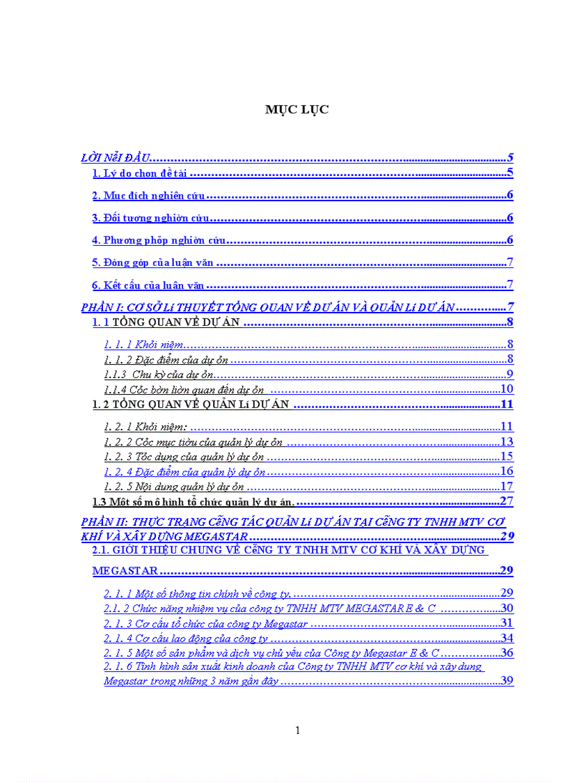 image for page Thực trạng công tác quản lý dự án tại công ty tnhh mtv cơ khí và xây dựng megastar