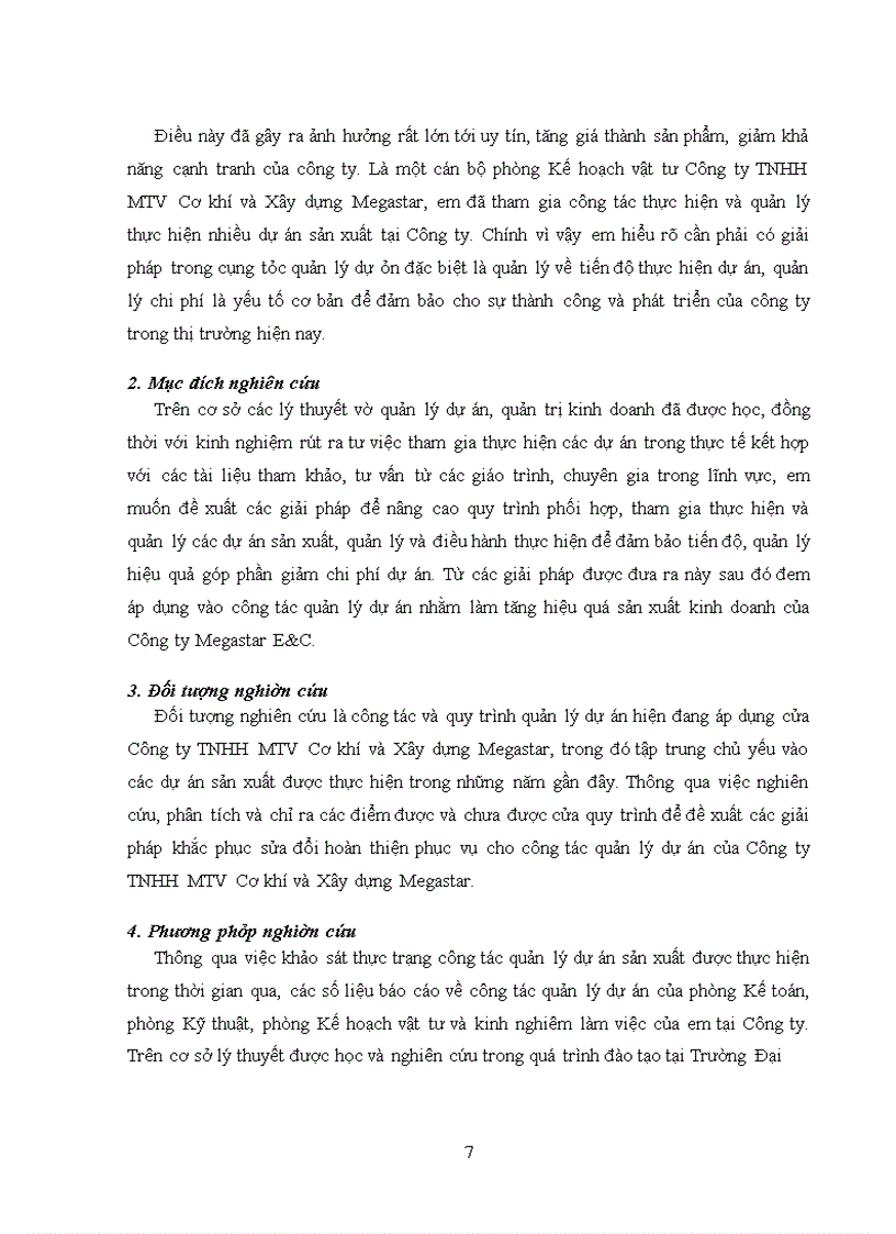 image for page Thực trạng công tác quản lý dự án tại công ty tnhh mtv cơ khí và xây dựng megastar